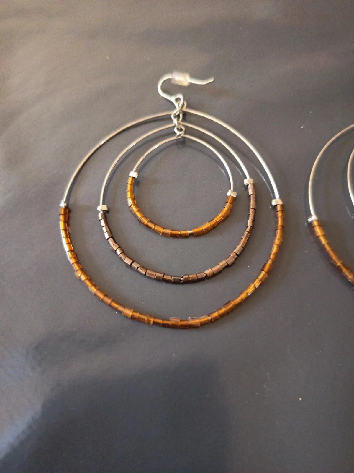 Pendientes de 3 hileras con perlas – photo 2
